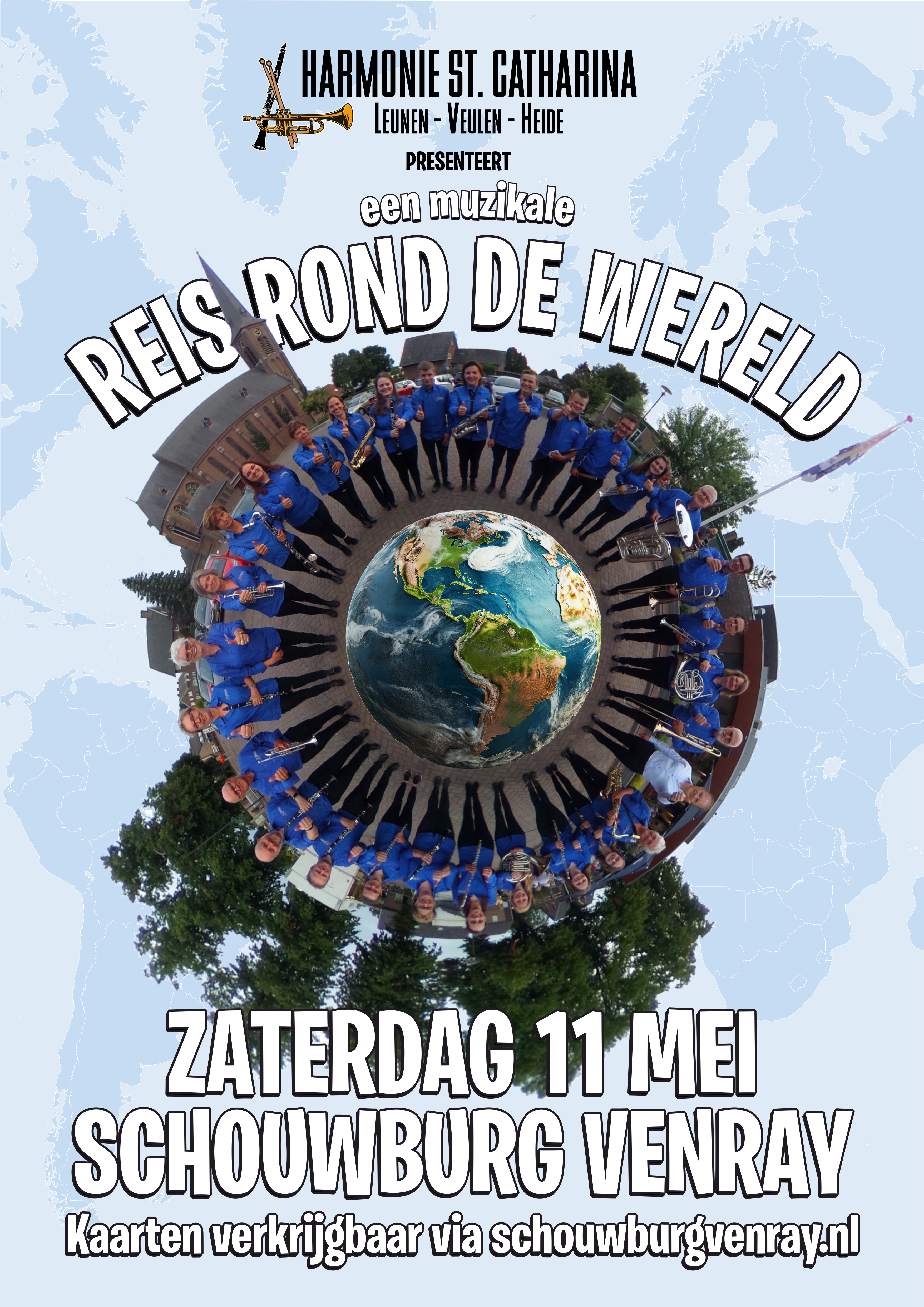 Reis rond de Wereld Poster 2024