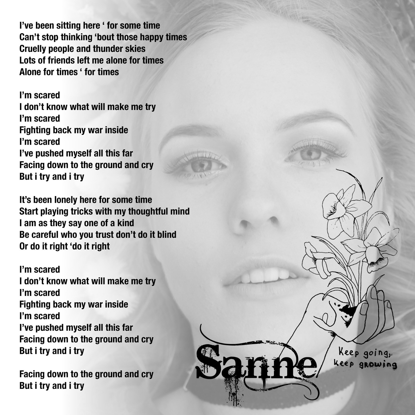 sanne i m scared songtekst