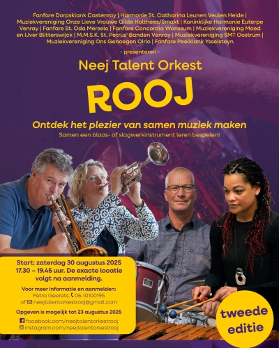 Nieuwe editie Neej Talent Orkest Rooj