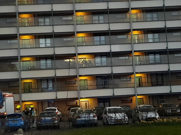 Brand in meerdere appartementen op het Schuttersveld