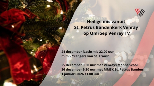 Heilige Mis vanuit de Grote Kerk op radio en TV tijdens komende feestdagen