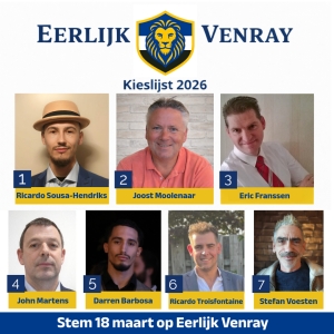 Kandidatenlijst Eerlijk Venray bekendgemaakt