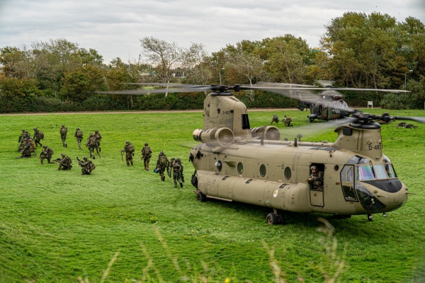 Grote helikopteroefening Autumn - Kazerne