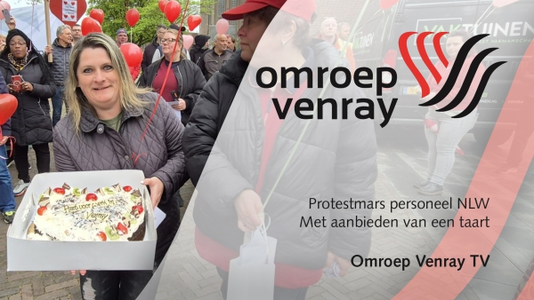Protestmars NLW-medewerkers (Video)