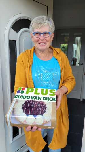 Afgelopen zaterdag ging de vlaai naar: Elly de Rijck