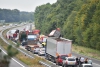 Vrachtwagen gekanteld A73