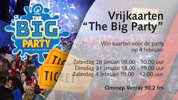 Maak kans op vrijkaarten voor The Big Party!