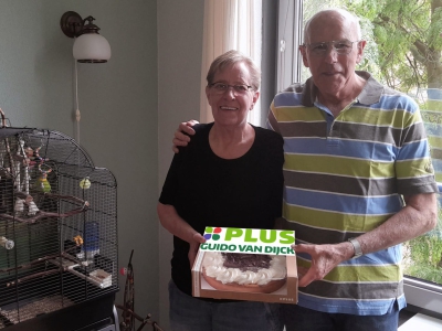 Afgelopen zaterdag ging de vlaai naar: Willy en Corry Boom