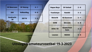 voetbaluitslagen amateurs 19-3-2023
