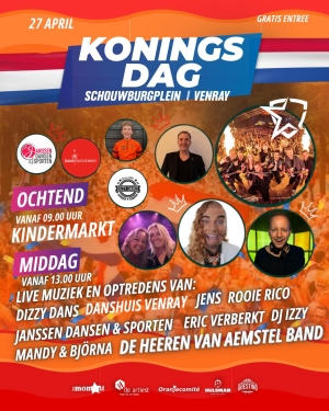 Koningsdag in Venray: muziek, kindermarkt en speurtocht door het centrum