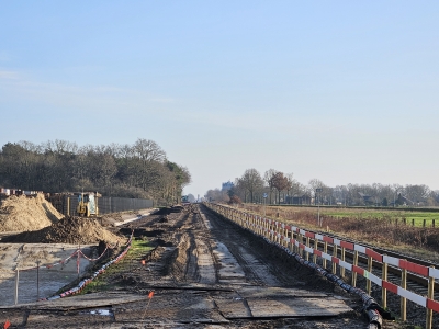 Werkzaamheden rond gedeeltelijke spoorverdubbeling en electrificatie in volle gang