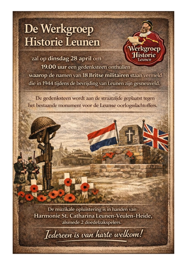 affiche onthulling monument