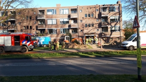 Gaslek aan de Westsingel in Venray