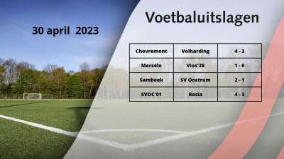 Uitslagen amateurvoetbal 