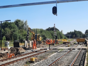 werk in uitvoering station Venray